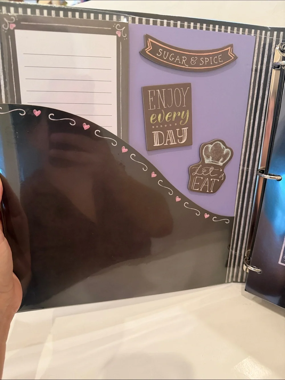 NWT New Seasons Deluxe Recipe Binder Style 'Favorite Recipes' - Black